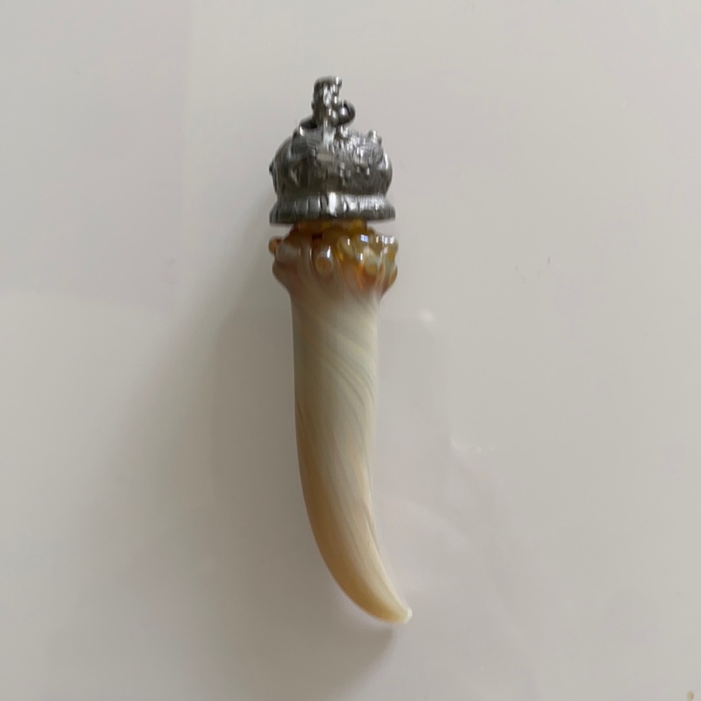 Vintage tincture blown glass charm